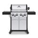 Broil King Crown S 490 4-Burner Natural Gas Grill in Stainless Steel with Side Burner and Rear Rotisserie Burner