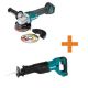 Makita 18V LXT Lithium-Ion Brushless Cordless 4-1/2 in./5 in. Cut-Off/Angle Grinder (Tool-Only) with 18V LXT Reciprocating Saw