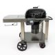 LOCO 22 in. SmartTemp Kettle Charcoal Grill in Black with Cart