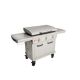 LOCO 36 in. 3-Burner Propane Flat Top Grill / Griddle in Chalk Finish with Enclosed Cart and Hood