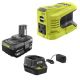 RYOBI Two 150-Watt Power Source for ONE+ 18-Volt Battery with (2) 4.0 Ah Batteries and (2) Chargers