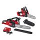 Milwaukee M18 FUEL 8 in. 18V Lithium-Ion Brushless Electric Battery Chainsaw HATCHET w/M18 FUEL 16 in. Chainsaw Kit (2-Tool)