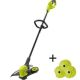 RYOBI ONE+ 18V 13 in. Cordless Battery String Trimmer/Edger with Extra 3-Pack of Spools (Tool Only)
