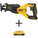 DEWALT 20-Volt MAX XR Cordless Brushless Reciprocating Saw with 20-Volt MAX Compact Lithium-Ion 4.0Ah Battery Pack