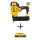 DEWALT 20V MAX XR Lithium-Ion Cordless 18-Gauge Brad Nailer with 20V MAX Compact Lithium-Ion 2.0Ah Battery Pack