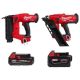 Milwaukee M18 FUEL Cordless 18-Gauge Brad Nailer, M18 3-1/2 in 30-Degree Framing Nailer, M18 2.0 Ah Battery, M18 5.0 Ah XC Battery
