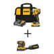 DEWALT ATOMIC 20V MAX Lithium-Ion Brushless Cordless Compact 1/4 in. Impact Driver & 1/4 Sheet Sander w/2Ah Battery & Charger
