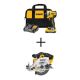 DEWALT ATOMIC 20V MAX Lithium-Ion Brushless Cordless Compact 1/4 in. Impact Driver and Circular Saw with 2Ah Battery & Charger