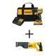 DEWALT ATOMIC 20V Lithium-Ion Cordless 1/2 in. Compact Hammer Drill and Reciprocating Saw with 3.0Ah Battery, Charger and Bag