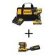 DEWALT ATOMIC 20V Lithium-Ion Cordless 1/2 in. Compact Hammer Drill and Brushless 1/4 Sheet Sander with 3Ah Battery and Charger