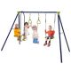 Gymax 440 lbs. Swing Set 3-in-1 Kids Swing Stand with Swing Gym Rings Glider for Backyard