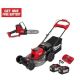 Milwaukee M18 FUEL Brushless Cordless 21 in. Dual Battery Self-Propelled Mower w/8 in. Pruning Saw, (2) 12.0Ah Battery, Charger