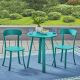  Rose 3 pc Cast Metal Bistro Set w/ Cast Aluminum Top Table and 2 Chairs