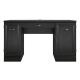Ameriwood Home Vearo 53.6-in. Black Oak Double Pedestal Desk