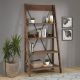 Welwick Designs 68inch Brown Wood 4-shelf Ladder Bookcase w/ Open Back