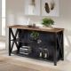 Welwick Designs 30inch Black/Reclaimed Barn Wood 2-shelf Accent Bookcase