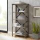 Walker Edison Furniture Company 64-inch Gray Wash Wood 4-shelf Etagere Bookcase w/ Open Back