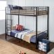 Walker Edison Furniture Company Modern Premium Metal Twin over Twin Bunk Bed (Black)