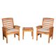 Walker Edison Furniture Company 3-pc Acacia Outdoor Dining Set with Tan Cushions