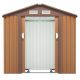 JAXPETY 7 ft. W x 4.2 ft. D Outdoor Metal Storage Shed for Backyard Garden Tool with Sliding Door(29.4 sq. ft.)