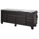 84 in. x W 24 in. D Heavy Duty 22-Drawer Mobile Workbench Tool Chest with Stainless Steel Work Top in Matte Black