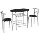 Costway - 3 Piece Dining Set Table 2-Chairs Bistro Pub Home Kitchen Breakfast Furniture
