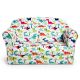 Costway - Double Kids Dinosaur Sofa Children Armrest Couch Upholstered Chair