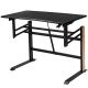 Costway 43.5 in. Retangular Black Wood Computer Desk with Adjustable Height