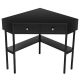 Costway 39.5 in. Black 2-Drawers Corner Computer Desk Writing Workstation Study Desk