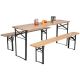 CASAINC 3-pc Wood Rectangular Folding Picnic Outdoor Dining Set