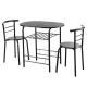 Boyel Living 3-pc Black Dining Set Bistro Table Set with Chairs