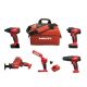 Hilti 12-Volt Cordless 5-Tool Combo with Recip Saw Hammer Drill Driver Impact Driver 4.0 Li-Ion Battery Pack and More
