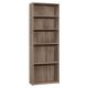 HomeRoots Jasmine 71.25-inch Dark Taupe Reclaimed Wood-Look 5-Shelf Bookcase