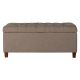 Homepop - Brown Tufted Storage Bench