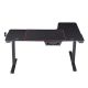 Furniture of America Centenary 64.84 in. L-Shaped Black Steel Computer Desk with USBs