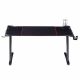 Furniture of America Finklea 67.52 in. Rectangular Black Steel Computer Desk