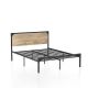 Furniture of America Ashlynd Dark Brown and Gray Queen Platform Bed