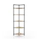 Furniture of America 63.75-inch Copper Metal 5-shelf Corner Bookcase