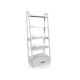 Furniture of America 64inch White Wood 5-shelf Ladder Bookcase w/ Drawers
