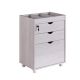 Furniture of America Sabant White Oak Mobile Decorative Vertical File Cabinet With Locking Drawers