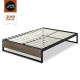 Zinus Good Design Winner Suzanne Grey Wash King 14 in. Metal and Wood Platforma Bed Frame