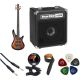 Ibanez SR405EQM SR Standard Series 5 String Electric Bass Starter Kit Dragon Eye Burst