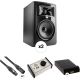JBL 305P MkII - Studio Monitor Kit w/ Passive Monitor Controller, Speaker Pads, and Cables