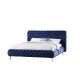 Janine Tufted Blue - Queen Bed
