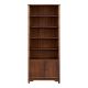 Home Decorators Collection Bradstone 72.28-inch Walnut Open Bookcase w/ 2 Doors