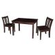 International Concepts Jorden Rich Mocha 3-Piece Kid's Table and Chair Set