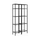 Crosley Furniture 73inch Oil Rubbed Bronze/Clear Metal 4-shelf Etagere Bookcase w/ Open Back