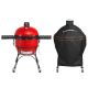 Kamado Joe Big Joe II 24 in. Charcoal Grill in Blaze Red Plus Cover Bundle