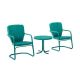 Crosley Ridgeland Turquoise 3-pc Metal Patio Conversation Set
