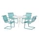 CROSLEY FURNITURE Gracie Blue 5-pc Metal Outdoor Dining Set